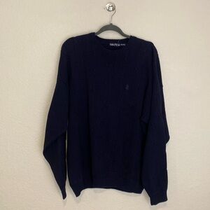 Nautica Vintage Cable Knit Navy sweater XXL